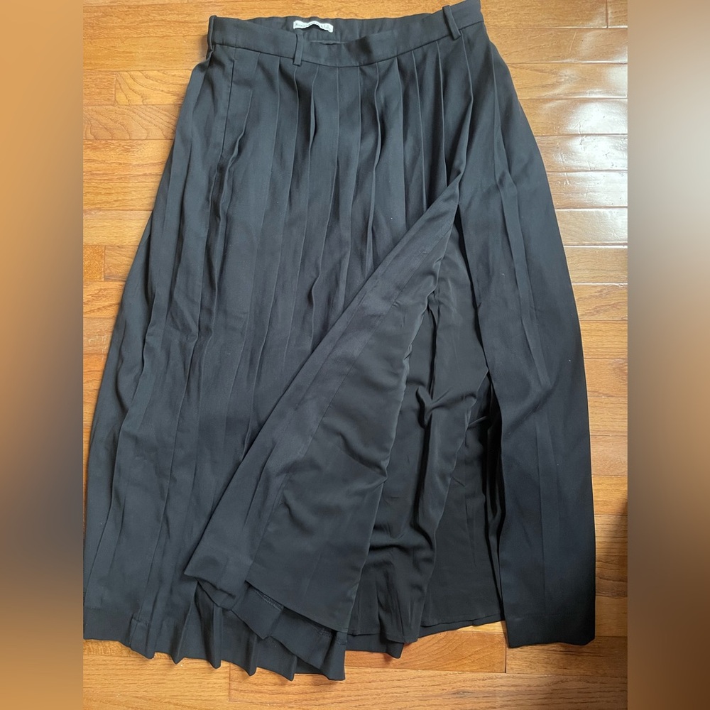 Abercrombie Black Pleated Maxi Skirt